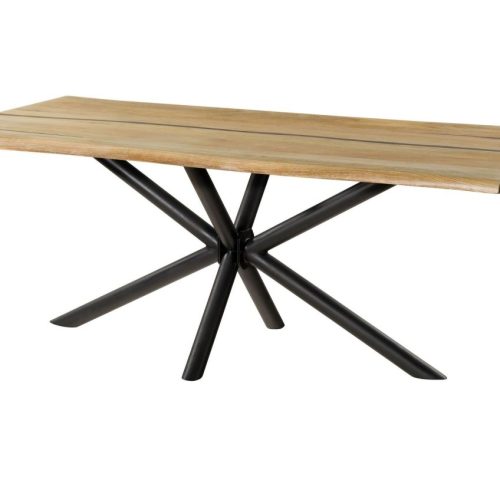 Baumtisch Mango 260x100x74 Natur Lackiert / Epoxid Schwarz, Kreuzgestell Rund Anthrazit Matt Epoxy Baumtisch Mango 260x100x74 Natur Lackiert / Epoxid Schwarz, Kreuzgestell Rund Anthrazit Matt Epoxy
