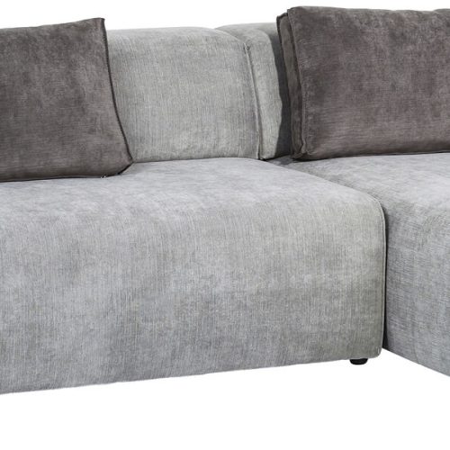 Ecksofa Infinity Ottomane Grau Rechts