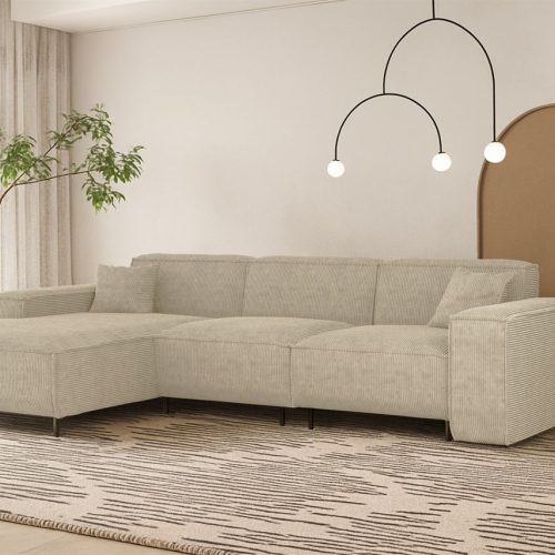 Ecksofa Designersofa Gloria In Stoff Scala Sand Ottomane Links