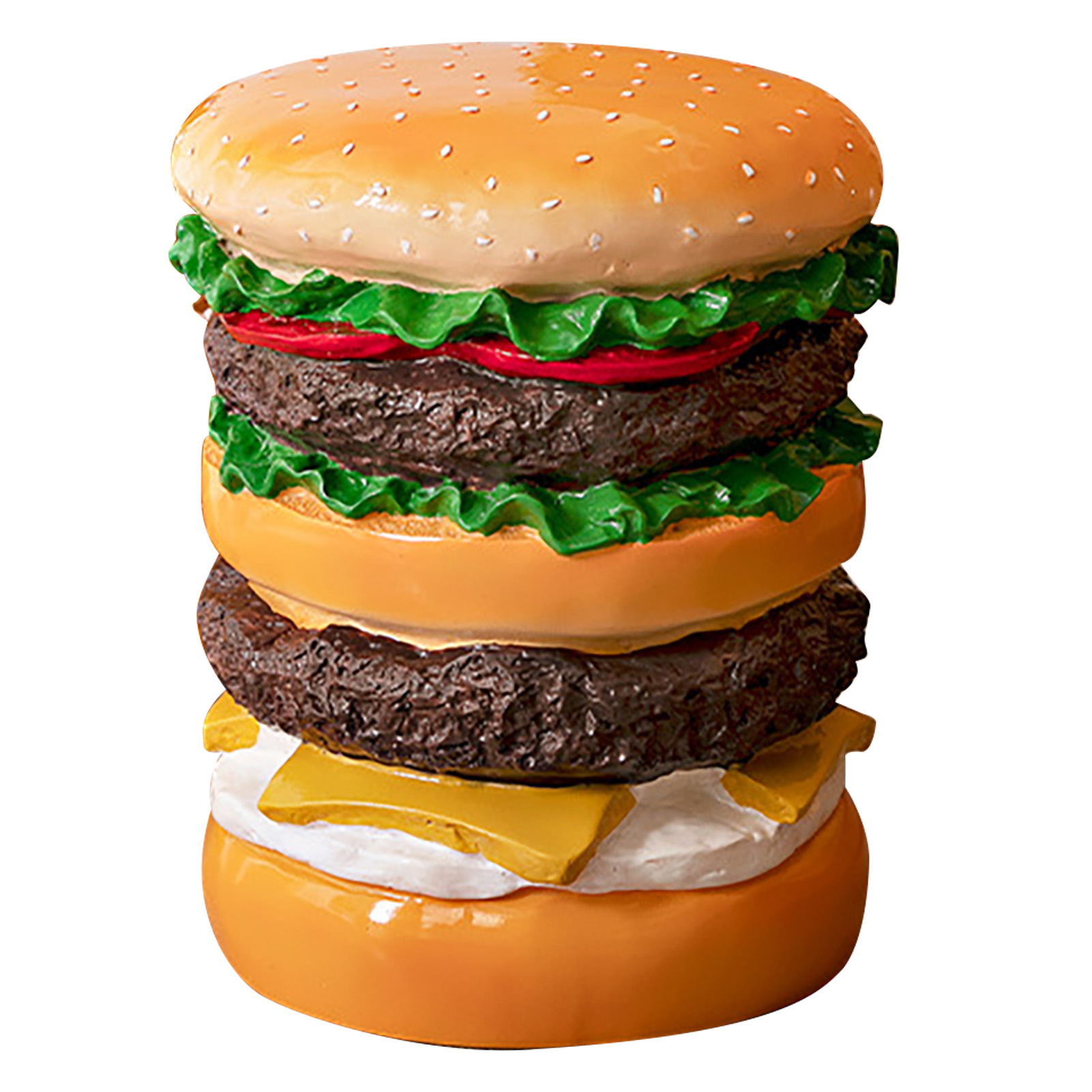 Zoternen - Kleiner Hocker, Niedlich, Stilvoll, Handbemalt, Ergonomisch, Multifunktionaler Schuhwechselhocker Aus Kunstharz, Für Wohnzimmer, Schlafzimmer, Burger-hocker