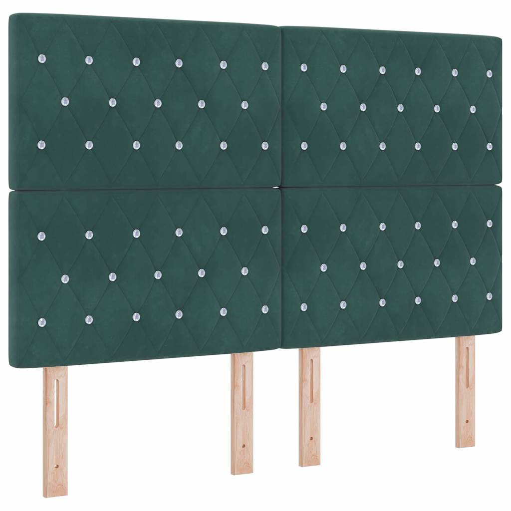 Boxspringbett Mit Matratze Dunkelgrün 140 X 200 Cm Samt Vidaxl Boxspringbett Mit Matratze Dunkelgrün 140 X 200 Cm Samt Vidaxl