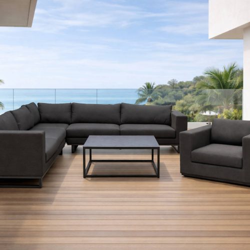 elGiga Paris Lounge-Set mit Sessel & Tisch