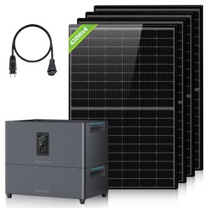 Balkonkraftwerk Mit Speicher,5.12kwh Marstek Jupiter C+ Stromspeicher,4×430w Solarpanels, 4 Mppts (pv Max 2400w),plug&play Installation, Solaranlage Komplettset Für Dach Haus Balkon Garten - Eco-worthy