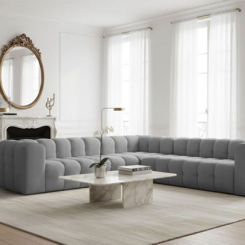 Ecksofa Designersofa Solvie In Stoff Tiffani Grau Seite Universal