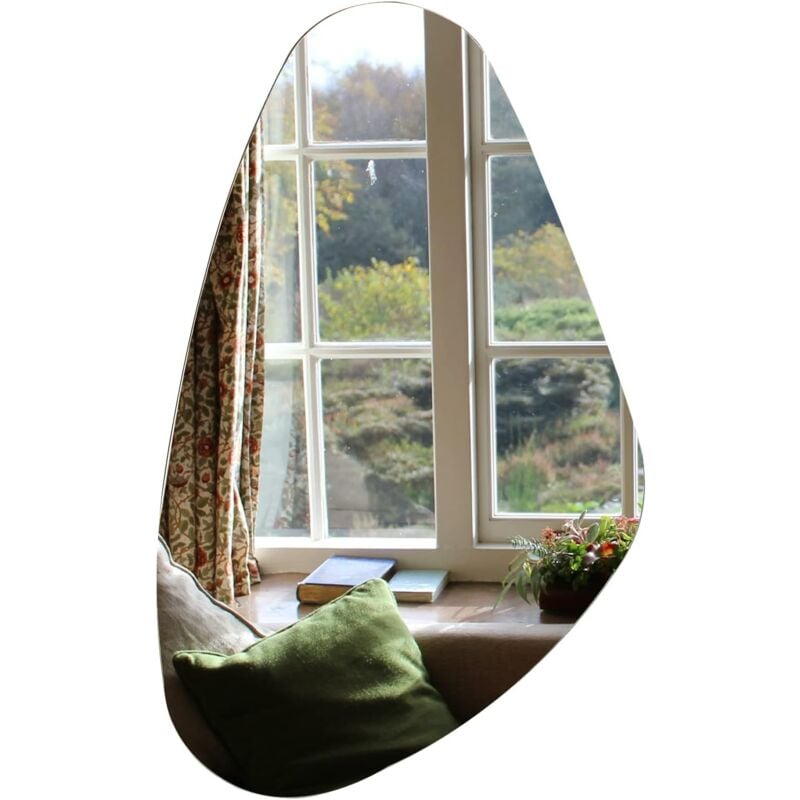 Asymmetrischer, Ovaler Dekospiegel, 50 X 85 Cm – Wandspiegel – Für Wohnzimmer, Badezimmer, Flur, Eingangsbereich – Wanddekoration Asymmetrischer, Ovaler Dekospiegel, 50 X 85 Cm – Wandspiegel – Für Wohnzimmer, Badezimmer, Flur, Eingangsbereich – Wanddekoration