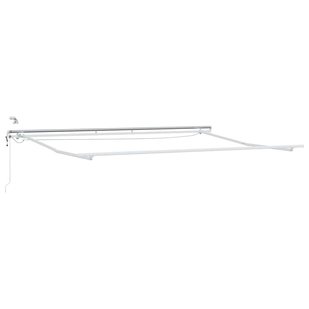 Vidaxl - Markise Mit Manuell Weiß 4,5 × 3 M Metall Vidaxl - Markise Mit Manuell Weiß 4,5 × 3 M Metall