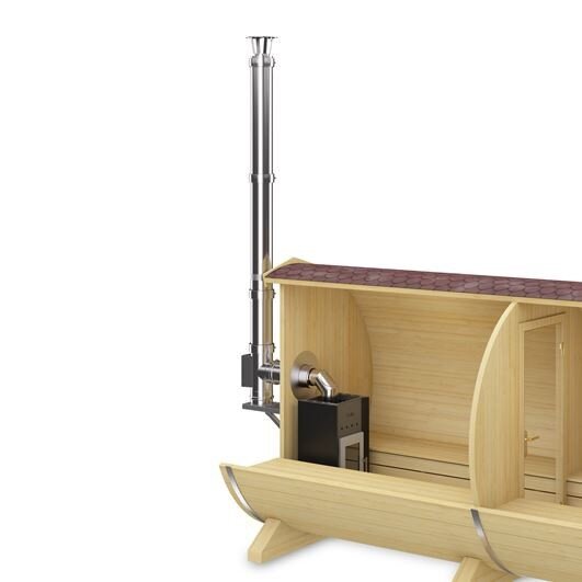 FinTec Saunaofen Arthur / Leistung 17,5 kW MH + FinTec Schornstein durch die Wand FinTec Saunaofen Arthur / Leistung 17,5 kW MH + FinTec Schornstein durch die Wand