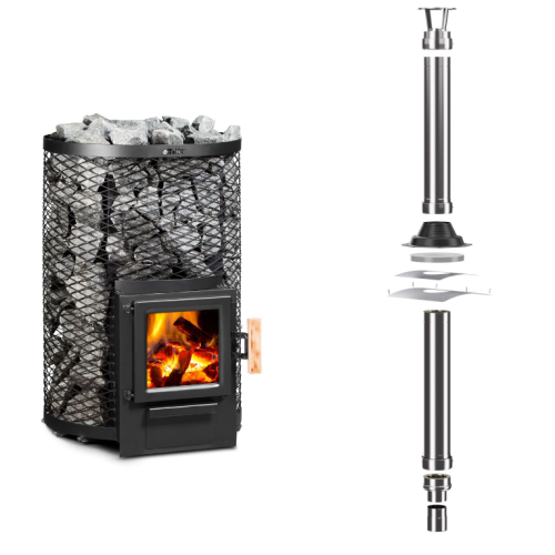 FinTec Saunaofen Kjeld + FinTec Schornstein (verschiedene Varianten)