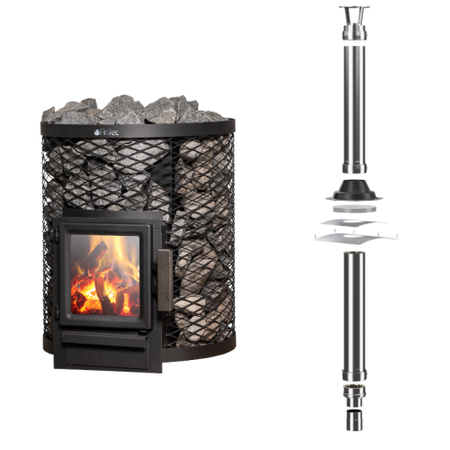 FinTec Saunaofen Loki / Leistung 6,8 kW + FinTec Schornstein (verschiedene Varianten) FinTec Saunaofen Loki / Leistung 6,8 kW + FinTec Schornstein (verschiedene Varianten)