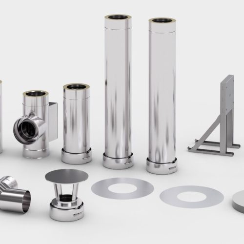 Fintec Schornsteinsystem Chimney" - durch die Wand" Fintec Schornsteinsystem Chimney" - durch die Wand"