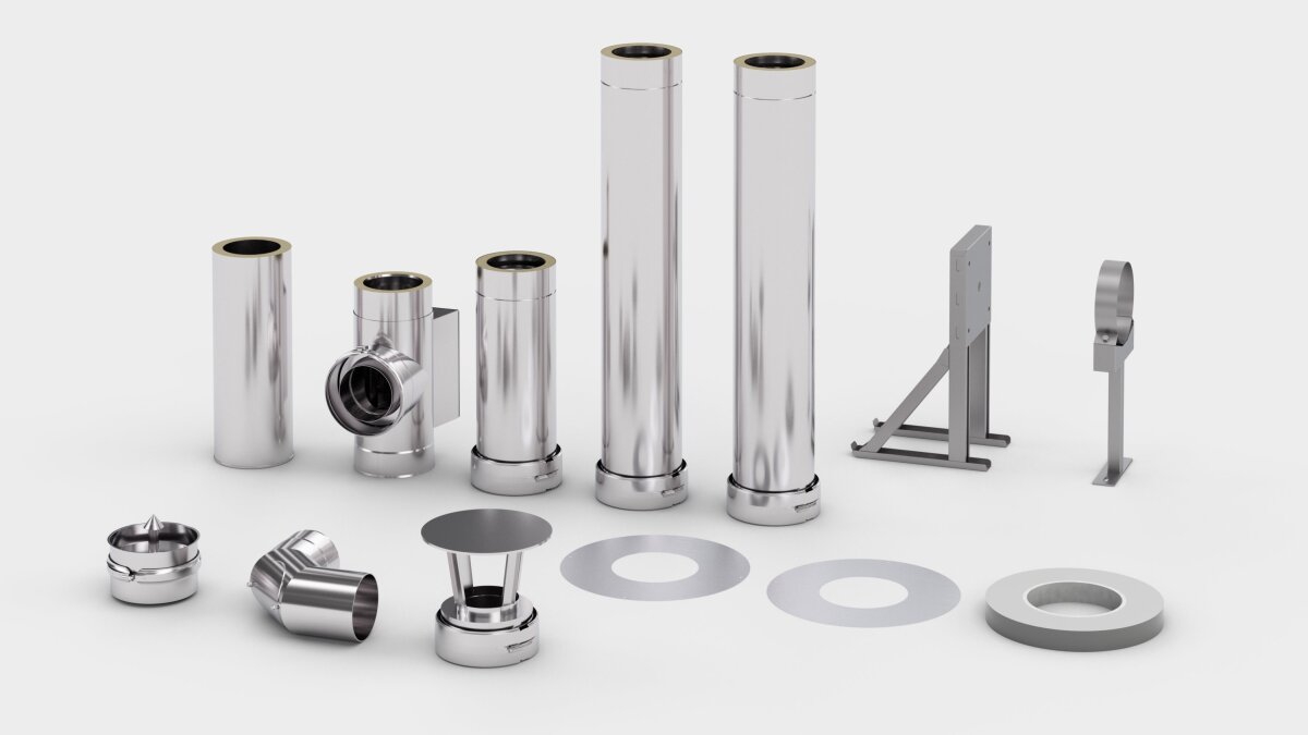 Fintec Schornsteinsystem Chimney" - durch die Wand"