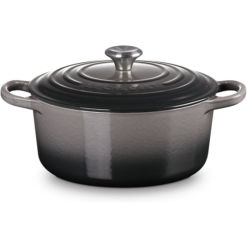 Le Creuset Bräter Signature rund 24 cm Flint Le Creuset Bräter Signature rund 24 cm Flint