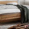 Forestales Holz-Schwebeunterbau 160 cm Wildeiche (2) mit zwei Schubladen