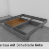 Forestales Holz-Schwebeunterbau 200 cm Kernbuche (1) mit zwei Schubladen