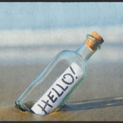 Fussmatte Hello Flaschenpost 4795
