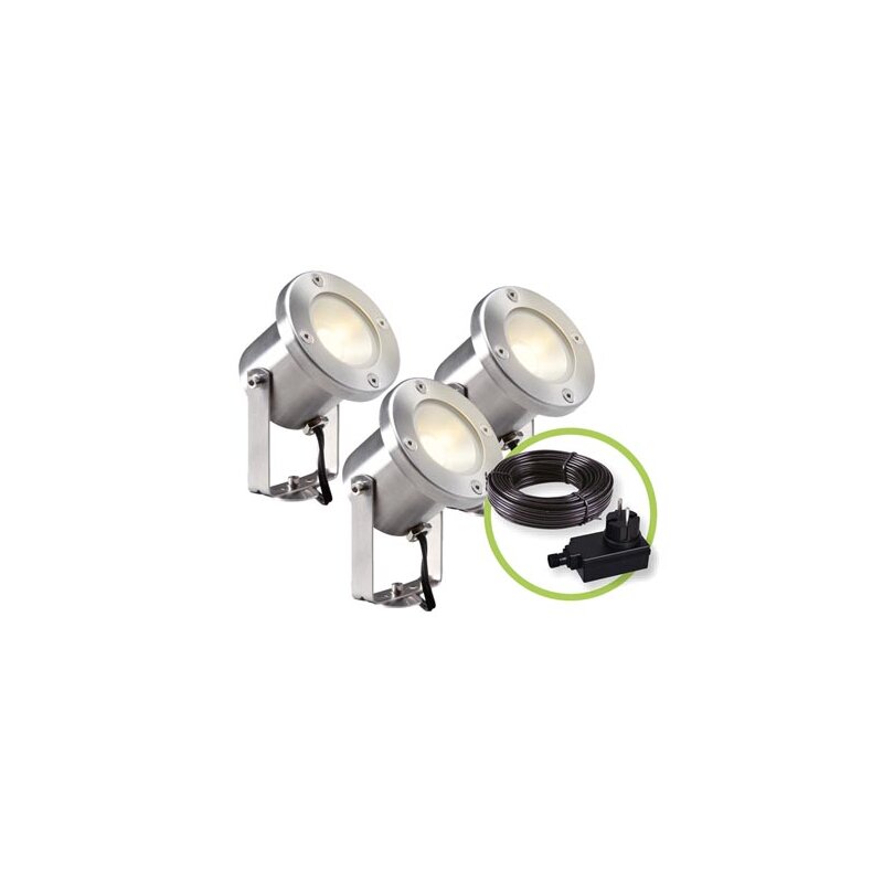 GARDEN LIGHTS – CATALPA SET – STRAHLER – 12 V – 3-tlg. – 190 lm – 3 W – 3000 K