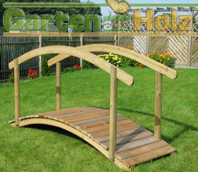 Gartenbr?cke/ Teichbr?cke Typ 240-80 mit einem Handlauf Gartenbr?cke/ Teichbr?cke Typ 240-80 mit einem Handlauf