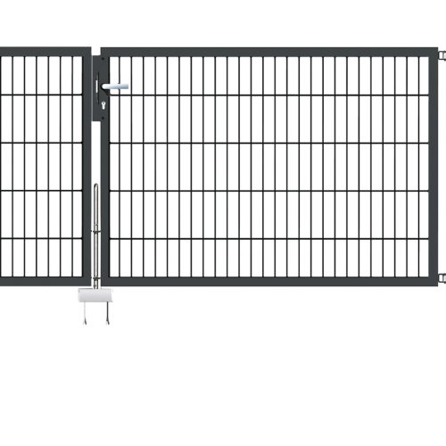 Gartentor Flex 8, 3-flg., Breite 4000 mm (1500 x 1500mm / 1000mm) Zum Einbetonieren 800 mm RAL 7016 Anthrazitgrau Gartentor Flex 8, 3-flg., Breite 4000 mm (1500 x 1500mm / 1000mm) Zum Einbetonieren 800 mm RAL 7016 Anthrazitgrau