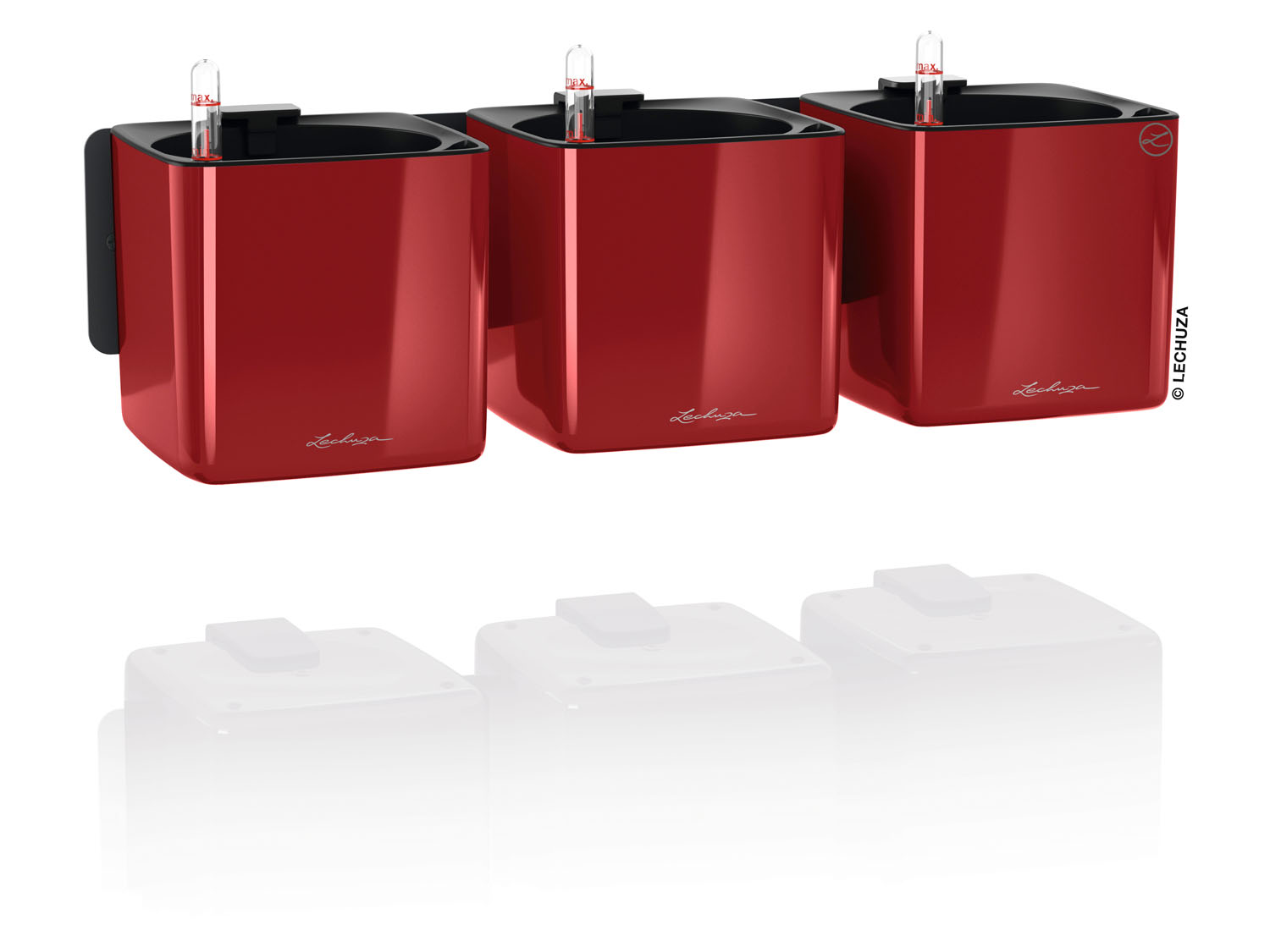 LECHUZA Green Wall Home Kit (scarlet rot hochglanz)
