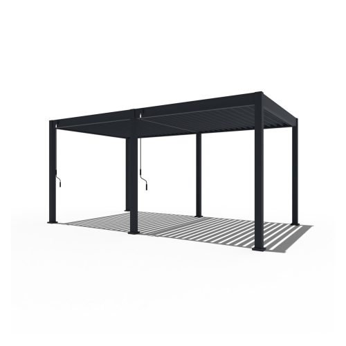 PERGOLINE Pavillon »Trumpf«, mit verschließbaren Stahl-Lamellen (anthrazit, 3 x 5,3 m)