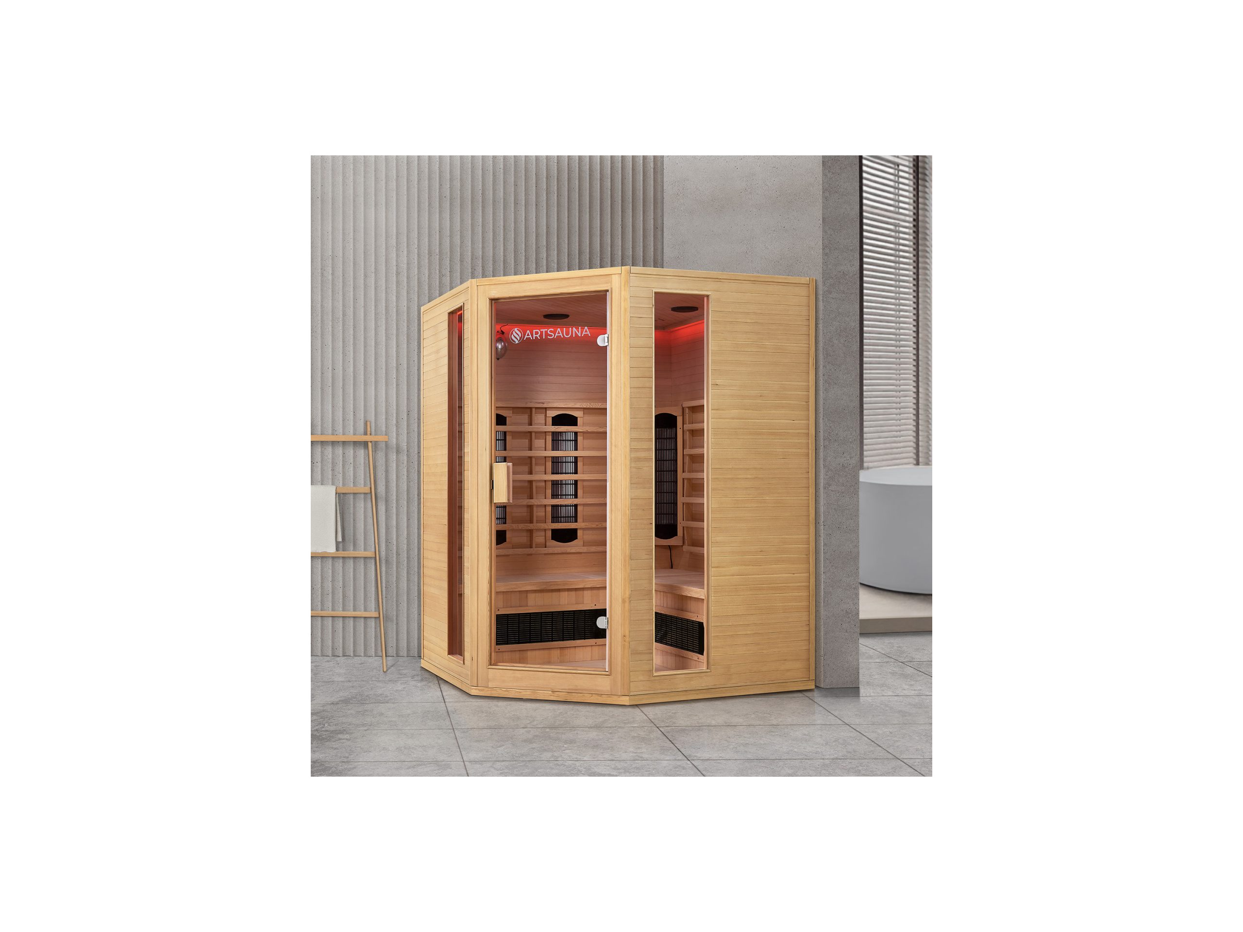 ARTSAUNA Infrarotkabine Nyborg (Keramikstrahler, BxTxH: 150x150x190cm)""