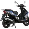 ALPHA MOTORS Mofaroller Mustang FI 50 ccm EURO 5 (25 km/h, blau-grau)