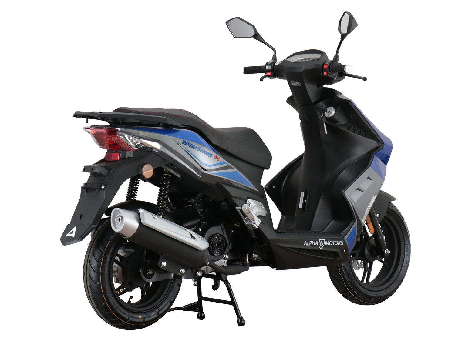 ALPHA MOTORS Mofaroller Mustang FI 50 ccm EURO 5 (25 km/h, blau-grau)