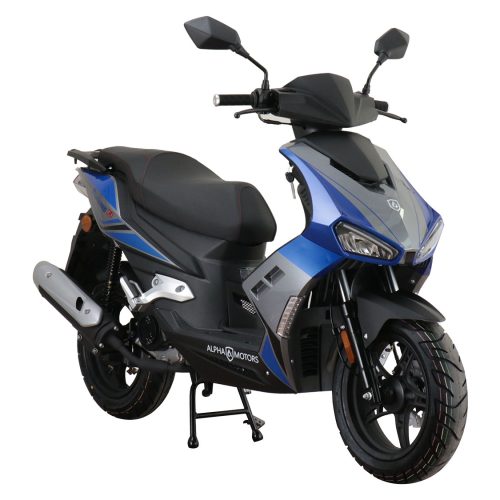 ALPHA MOTORS Mofaroller Mustang FI 50 ccm EURO 5 (25 km/h, blau-grau)
