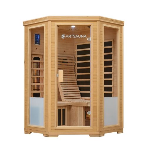 ARTSAUNA Infrarotkabine Aalborg mit Dual Technologie & Hemlockholz ARTSAUNA Infrarotkabine Aalborg mit Dual Technologie & Hemlockholz