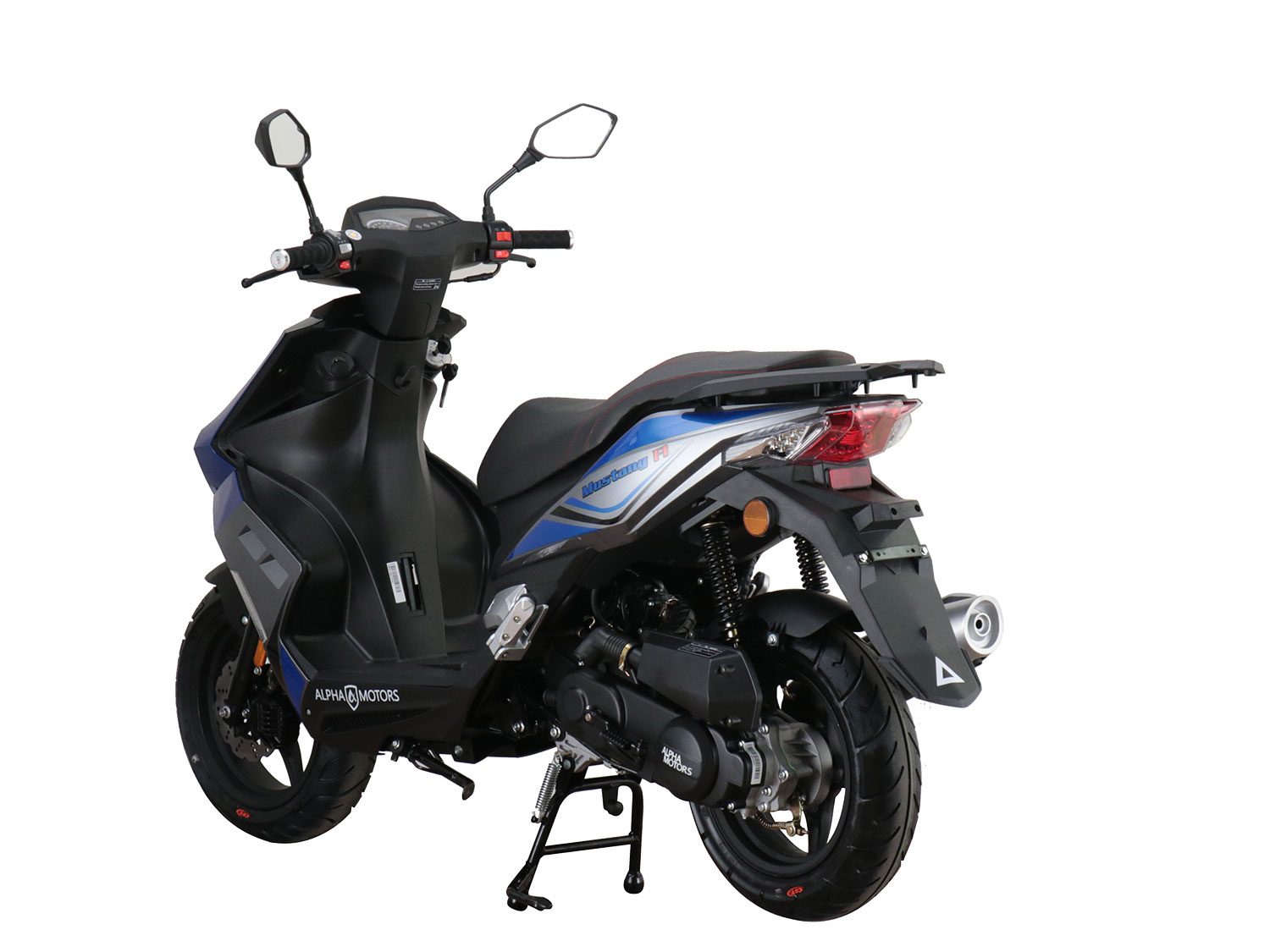 ALPHA MOTORS Mofaroller Mustang FI 50 ccm EURO 5 (25 km/h, blau-grau)