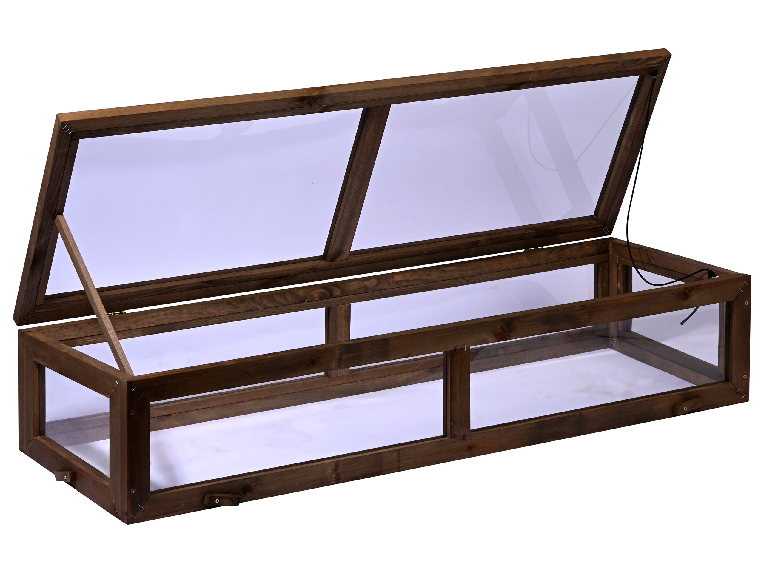 DOBAR Frühbeet-Aufsatz für Hochbeet, dunkelbraun (117x40x24,5cm) DOBAR Frühbeet-Aufsatz für Hochbeet, dunkelbraun (117x40x24,5cm)