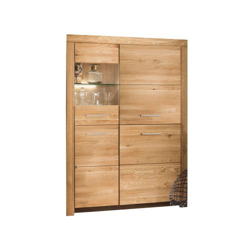 G+K Highboard IA 169-L, Wildeiche massiv geölt + Griff Nickel G+K Highboard IA 169-L, Wildeiche massiv geölt + Griff Nickel