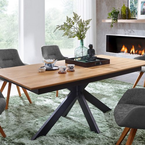 G+K Tisch 595 160-245x90, Wildeiche massiv geölt G+K Tisch 595 160-245x90, Wildeiche massiv geölt