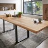 G+K Tisch 600, 180x100, Wildeiche massiv geölt, gedrehte Kante, Gestell U-Profil schwarz - Gallery 1 G+K Tisch 600, 180x100, Wildeiche massiv geölt, gedrehte Kante, Gestell U-Profil schwarz