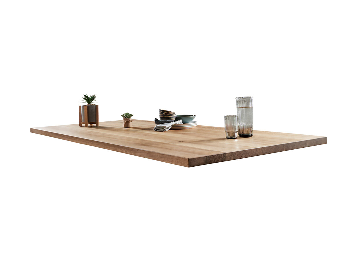 G+K Tisch 600, 180x100, Wildeiche massiv geölt, gerade Kante, Gestell U-Profil schwarz - Gallery 4 G+K Tisch 600, 180x100, Wildeiche massiv geölt, gerade Kante, Gestell U-Profil schwarz