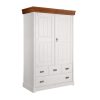 G+K Wäscheschrank 0663 II Landhausstil, Kiefer massiv weiß gewachst, Absetzungen honig - Gallery 2 G+K Wäscheschrank 0663 II Landhausstil, Kiefer massiv weiß gewachst, Absetzungen honig