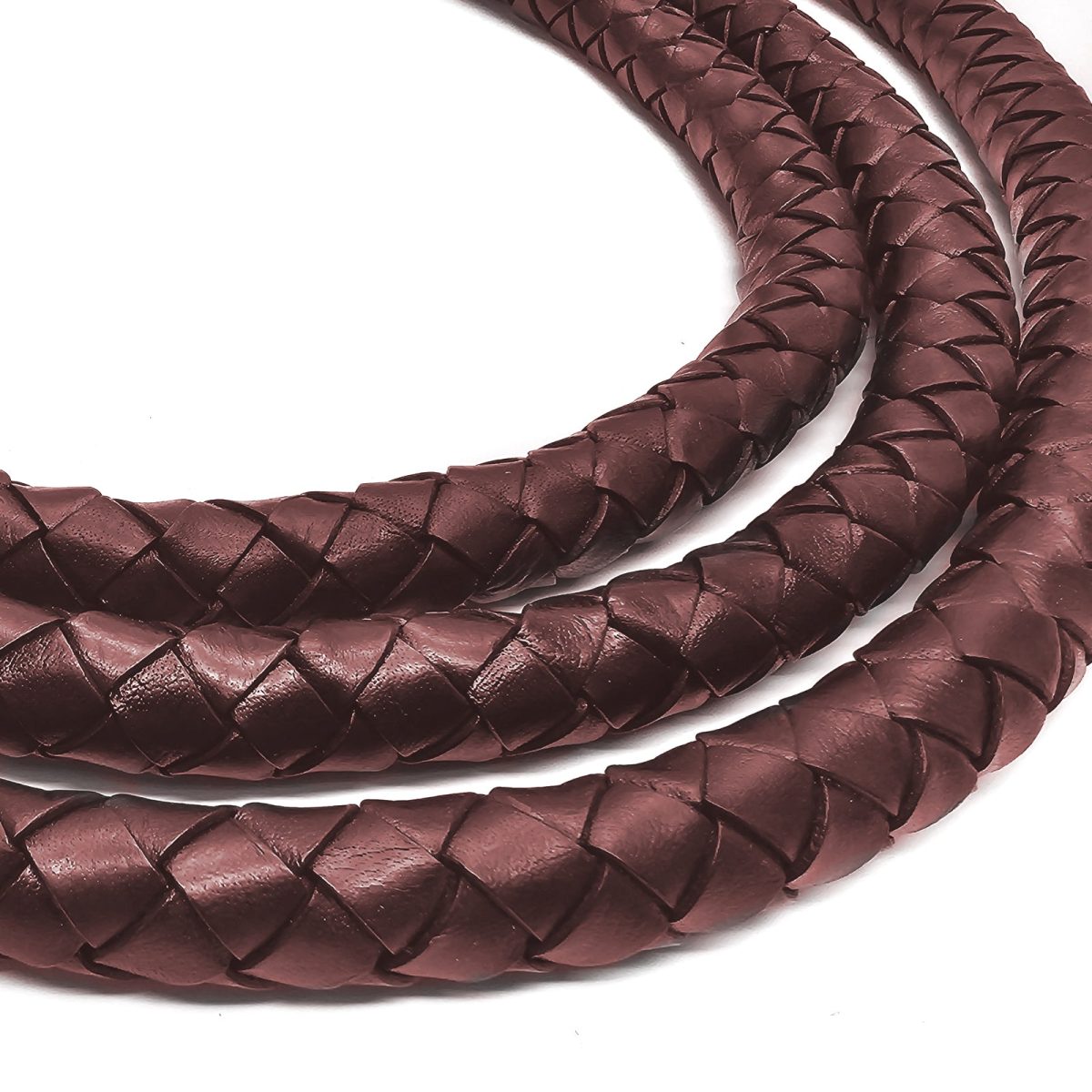esnado Geflochtene Lederschnur 20 mm – Weinrot – Boloband esnado Geflochtene Lederschnur 20 mm – Weinrot – Boloband