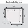 Karibu Multifunktions-Sauna Ava inkl. Infrarotstrahler mit Eckeinstieg 68 mm Ohne Dachkranz 9 kW Ofen inkl. Steuergerät - Gallery 9 Karibu Multifunktions-Sauna Ava inkl. Infrarotstrahler mit Eckeinstieg 68 mm Ohne Dachkranz 9 kW Ofen inkl. Steuergerät