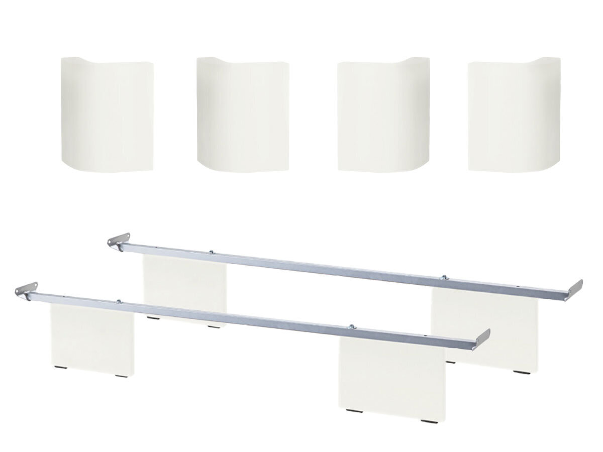 Hasena Airo Bett Füsse / Breite: 160 cm / Höhe: 20 cm / Holz: 10-Buche weiss deckend, lackiert