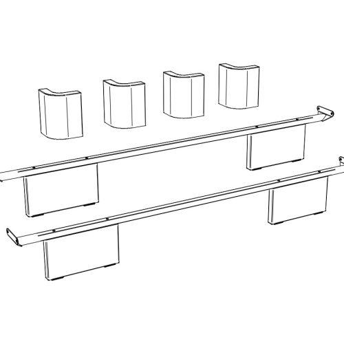 Hasena Airo Füsse / Breite: 200 cm / Höhe: 20 cm / Eckteil: 18 cm / Holz: 89-Eiche graphit, gebürstet, geölt Hasena Airo Füsse / Breite: 200 cm / Höhe: 20 cm / Eckteil: 18 cm / Holz: 89-Eiche graphit, gebürstet, geölt