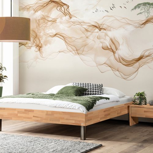 Hasena Bergamo Massivholzliege Senza Kernbuche natur geölt (80) 100 x 200 cm 25 cm