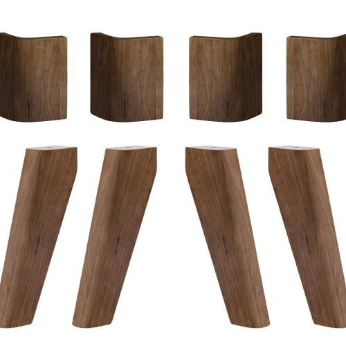 Hasena Masito Bett Füsse / Höhe: 20 cm / Holz: 82-Nussbaum, geölt