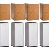Hasena Sico Füsse / Höhe: 30 cm / Metall: 43-Inox / Holz: 86-Eiche natur, gebürstet, geölt