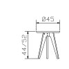 Hasena Hocker Circo Fine-Line MDF weiß deckend lackiert (10) Circo 44