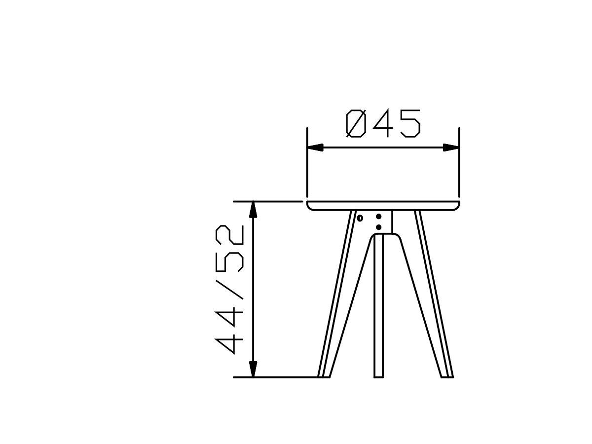 Hasena Hocker Circo Fine-Line MDF weiß deckend lackiert (10) Circo 44