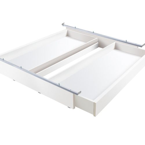 Hasena Lovie-Box Wildeiche MDF weiß deckend lackiert (10) 140 cm (mit zwei Schubläden) Tip-on: Vollauszug von Blum Hasena Lovie-Box Wildeiche MDF weiß deckend lackiert (10) 140 cm (mit zwei Schubläden) Tip-on: Vollauszug von Blum