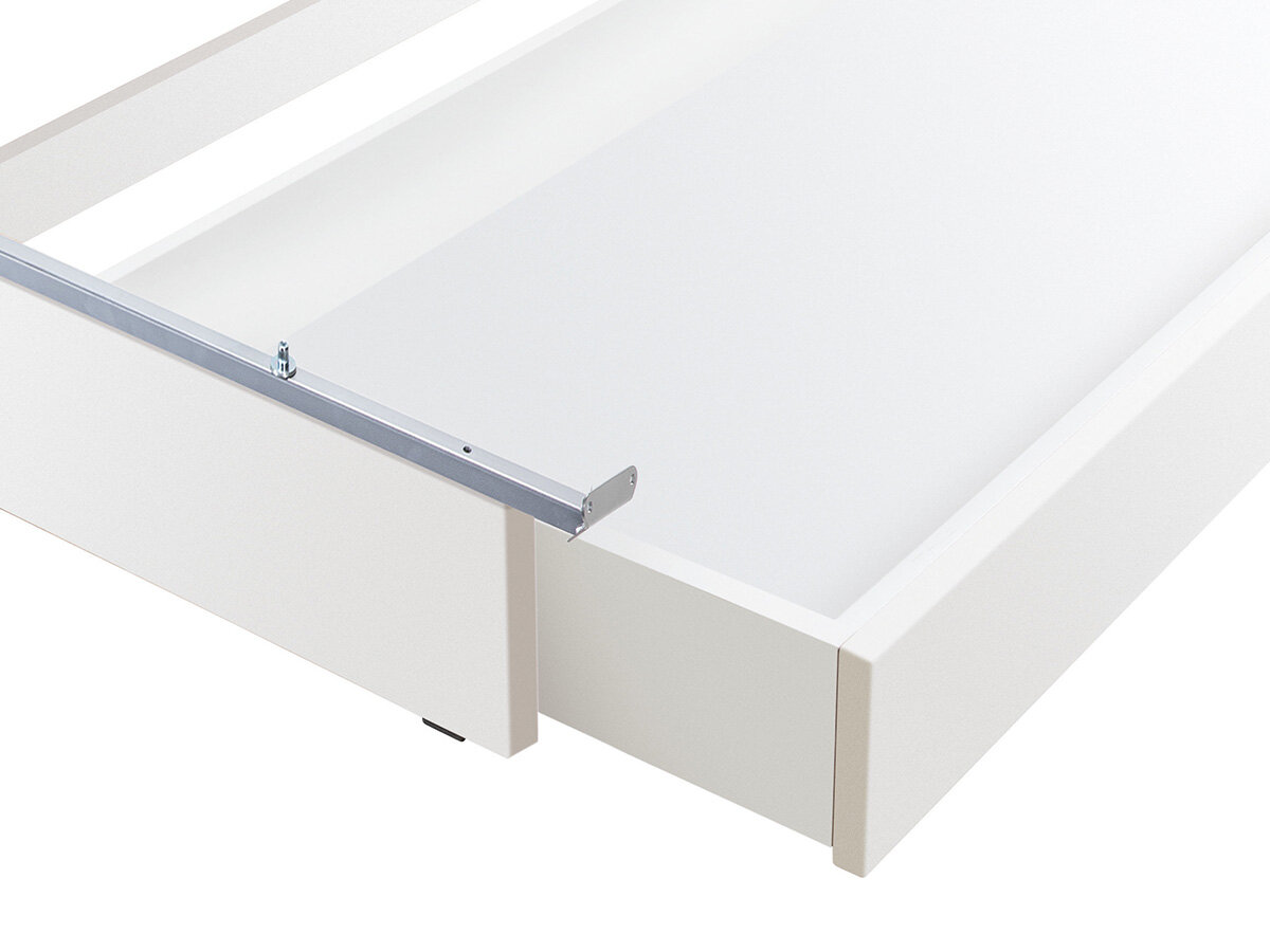Hasena Lovie-Box Wildeiche MDF weiß deckend lackiert (10) 140 cm (mit zwei Schubläden) Tip-on: Vollauszug von Blum - Gallery 1 Hasena Lovie-Box Wildeiche MDF weiß deckend lackiert (10) 140 cm (mit zwei Schubläden) Tip-on: Vollauszug von Blum