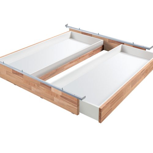 Hasena Lovie-Box Woodline Kernbuche natur geölt (80) 140 cm (mit zwei Schubläden) Tip-on: Vollauszug von Blum