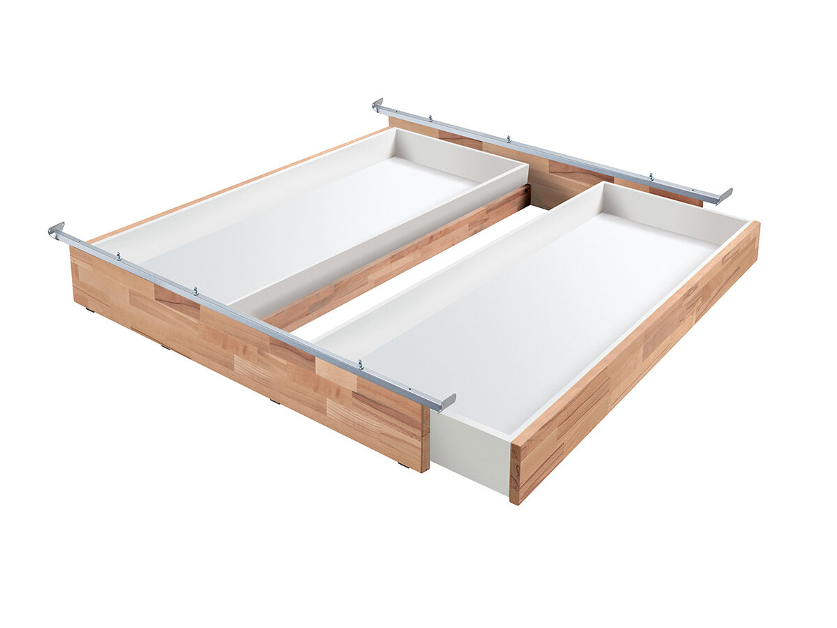 Hasena Lovie-Box Woodline Kernbuche natur geölt (80) 140 cm (mit zwei Schubläden) Tip-on: Vollauszug von Blum Hasena Lovie-Box Woodline Kernbuche natur geölt (80) 140 cm (mit zwei Schubläden) Tip-on: Vollauszug von Blum