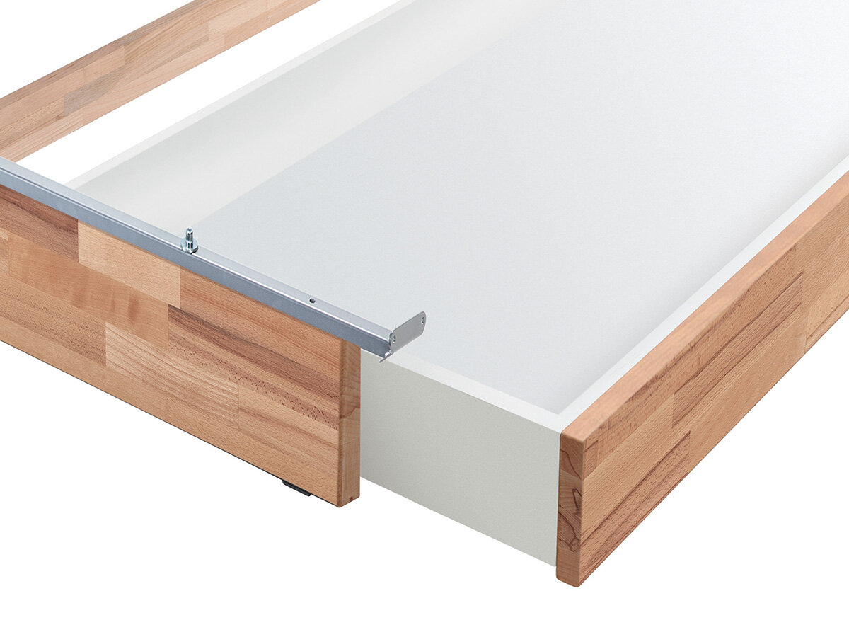 Hasena Lovie-Box Woodline Kernbuche natur geölt (80) 140 cm (mit zwei Schubläden) Tip-on: Vollauszug von Blum - Gallery 1 Hasena Lovie-Box Woodline Kernbuche natur geölt (80) 140 cm (mit zwei Schubläden) Tip-on: Vollauszug von Blum